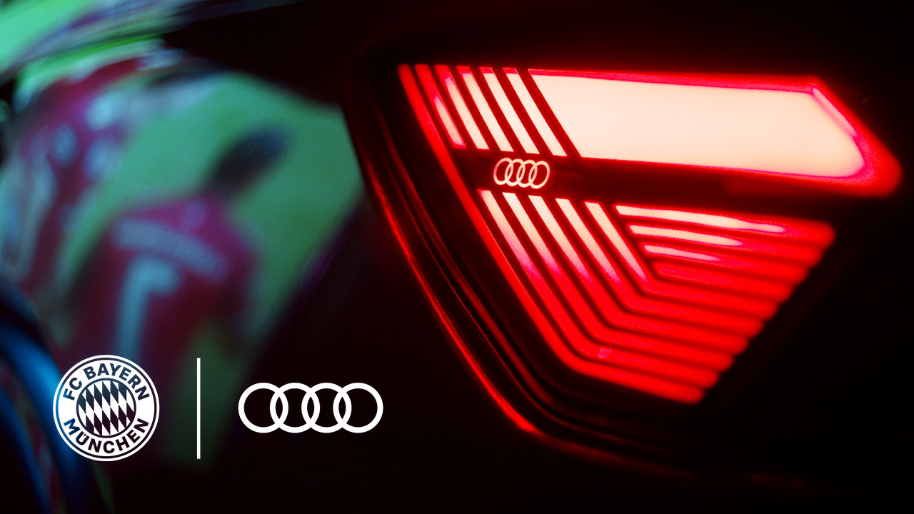 original Audi LED entry lights FC Bayern Munich rings entry lighting