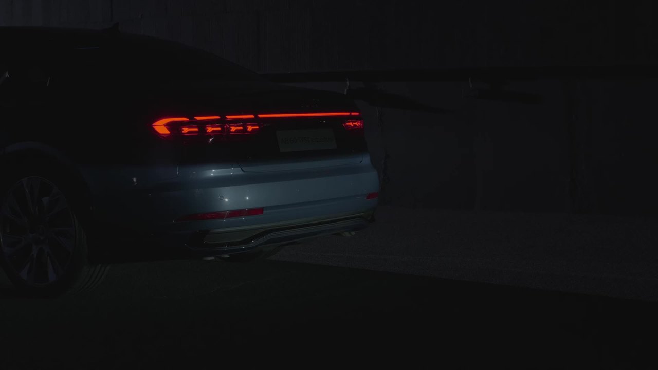 The digital OLED rear lights feature proximity indication in the current Audi A8